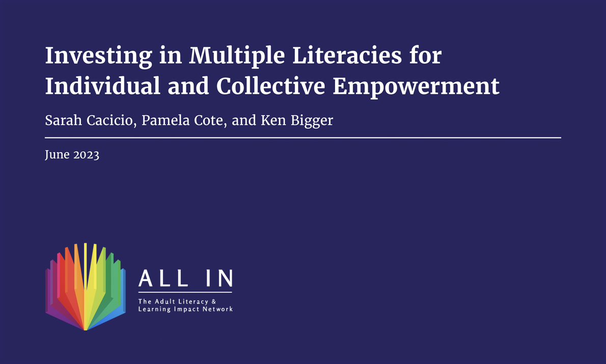 Adult Literacy and Learning Impact Network Releases New White Paper